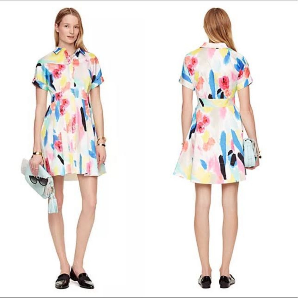 Kate Spade watercolor shirtdress